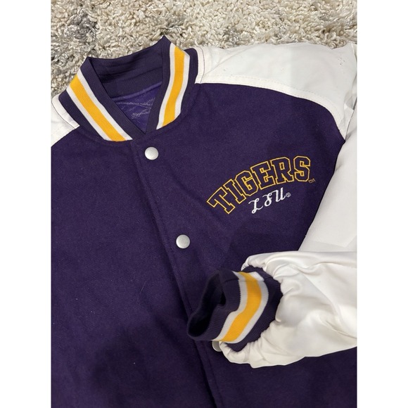 Unisex LSU Varsity Jacket Size‎ Medium Purple Gold Yellow